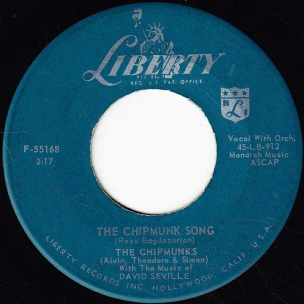 7inch Record CHIPMUNKS - The Chipmunk Song / Almost Good F55168 Liberty 1958 US Pop Used
7inch Record CHIPMUNKS - The Chipmunk Song / Almost Good F55168 Liberty 1958 US Pop Used