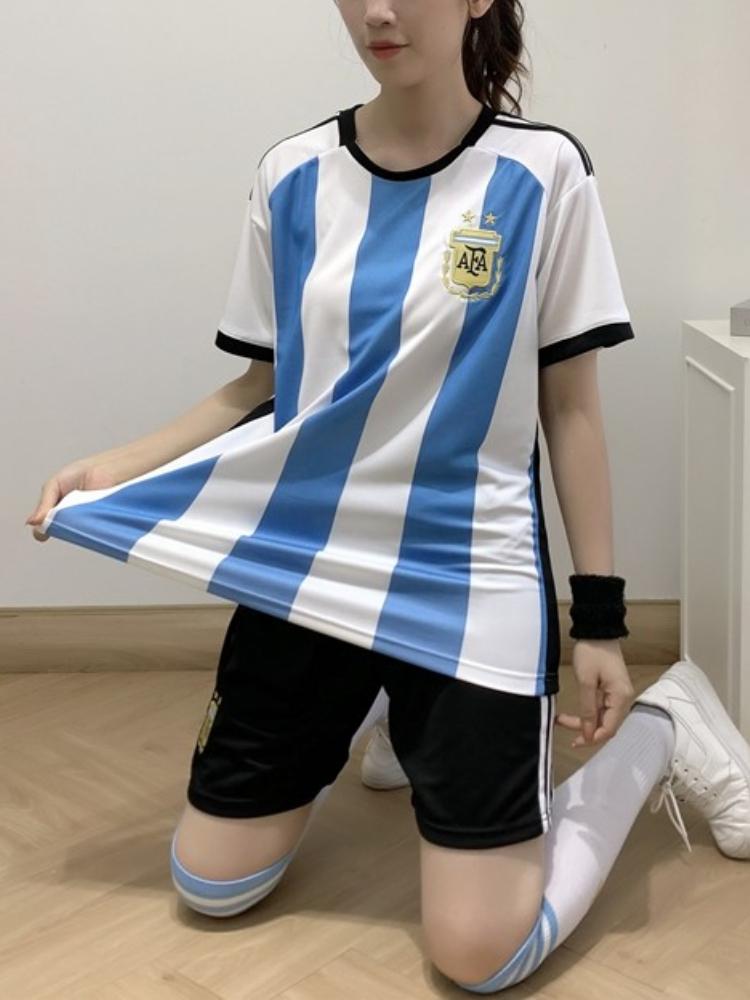 Свободный комплект для тренировок, трикотаж для Кубка мира, женская элегантная тренировочная форма для соревнований, костюмы, повседневные укороченные топы с короткими рукавами, однотонные широкие шорты