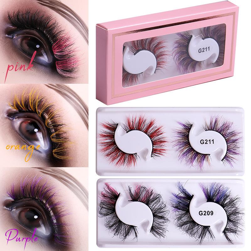 High Imitation Mink Hair Colored False Eyelashes 1 Pair of Pink Boxed Fried Hair Models Simulated Thick Eyelashes
High Imitation Mink Hair Colored False Eyelashes 1 Pair of Pink Boxed Fried Hair Models Simulated Thick Eyelashes