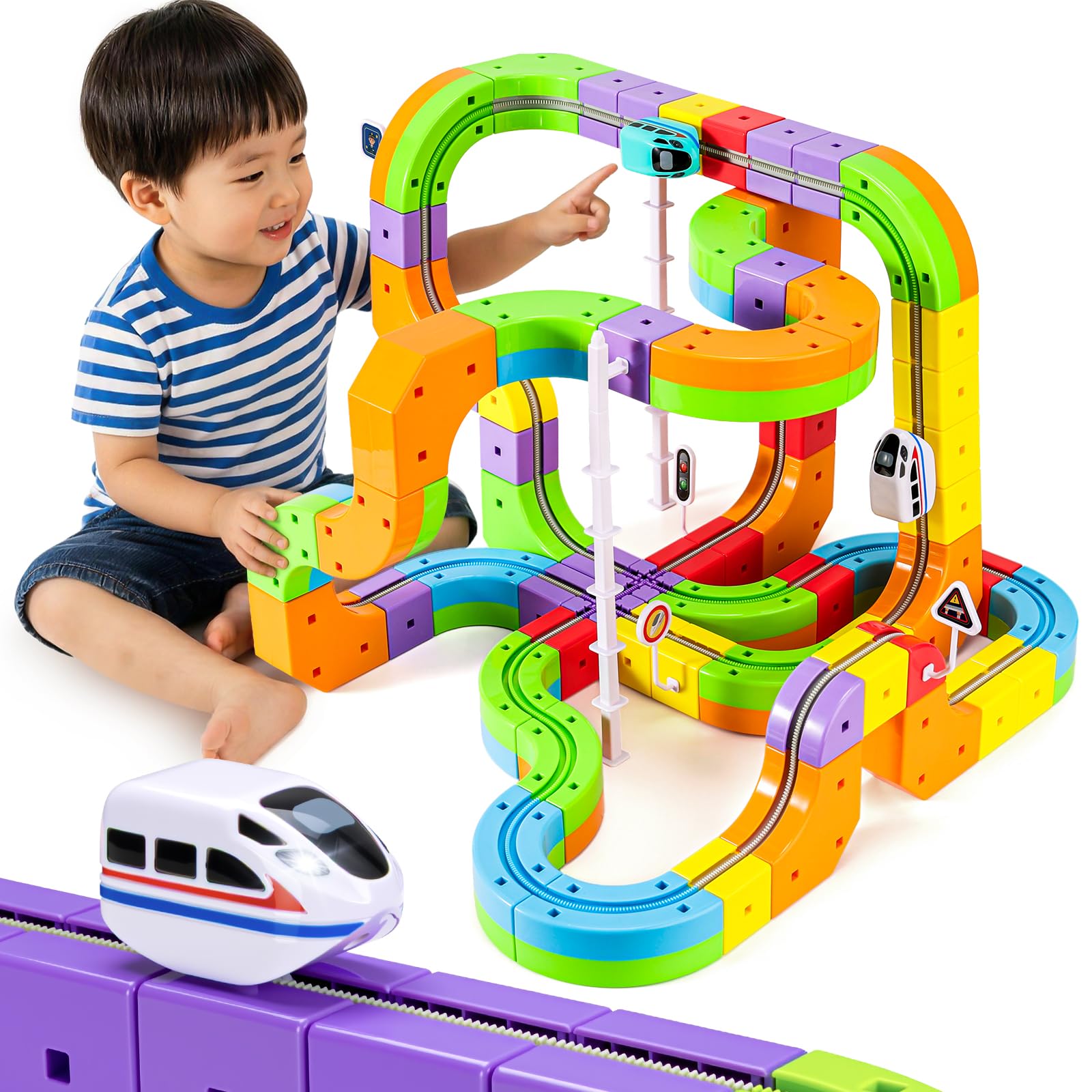 Floating Train Embedded Motorized Railway STEM Learning Toy for Children Ages and Educational Toy for Boys 88-Piece Set, Anti-Gravity Vehicle, 3, 4,
Floating Train Embedded Motorized Railway STEM Learning Toy for Children Ages and Educational Toy for Boys 88-Piece Set, Anti-Gravity Vehicle, 3, 4,