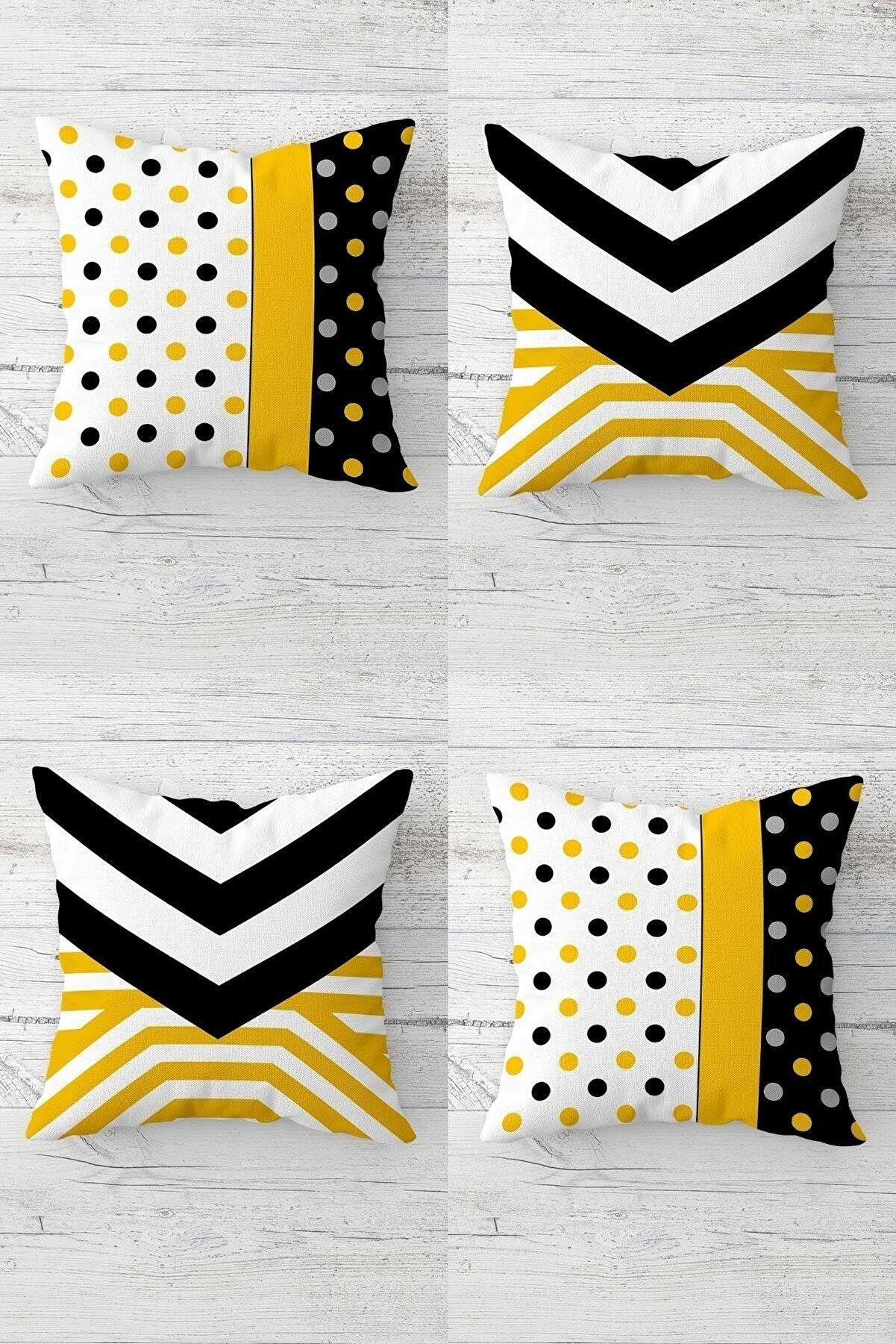 Zigzag and Polka Dot Patterned Throw Pillow Cover with Hidden Zipper, Sofa Pillow Case Set (4pcs)
Zigzag and Polka Dot Patterned Throw Pillow Cover with Hidden Zipper, Sofa Pillow Case Set (4pcs)