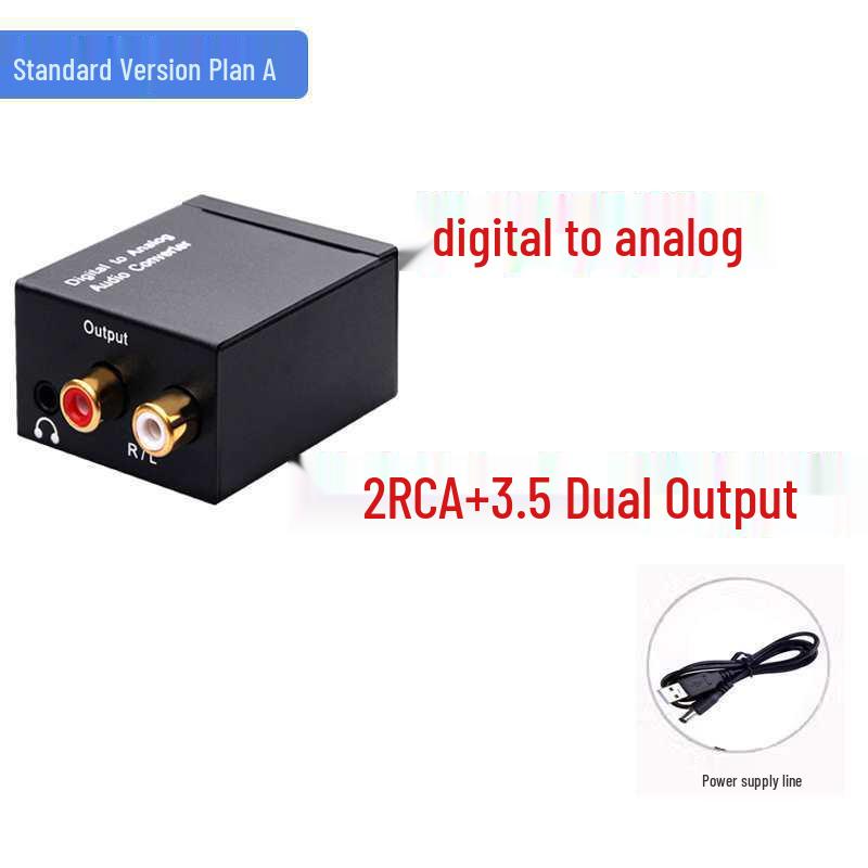Digital to Analog Fiber Optic Coaxial Audio Converter with 3.5mm Adapter
Digital to Analog Fiber Optic Coaxial Audio Converter with 3.5mm Adapter