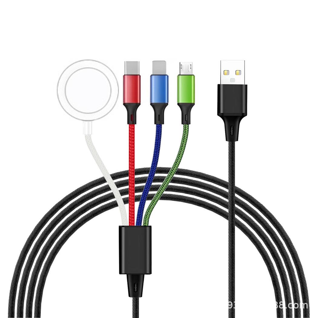 Cross-Woven 4-in-1 Charging Cable for iWatch Series 1-9 with Magnetic Wireless Charging and Round Woven Design
Cross-Woven 4-in-1 Charging Cable for iWatch Series 1-9 with Magnetic Wireless Charging and Round Woven Design