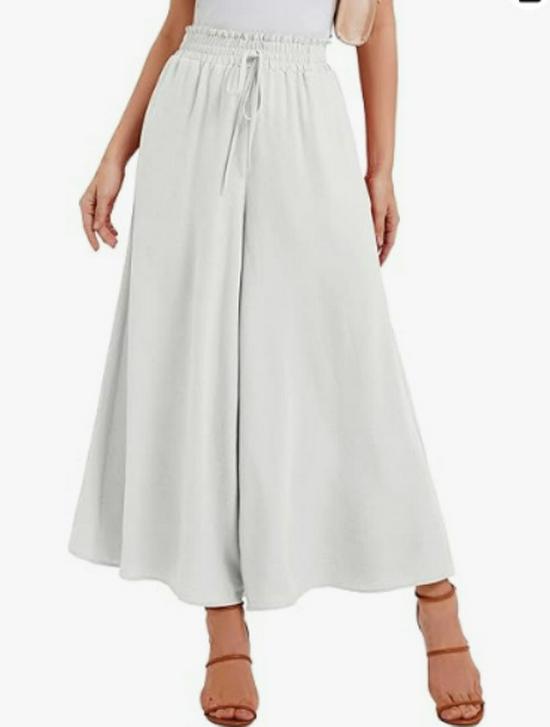 European & American Summer Women s High-Waisted Wide-Leg Culottes with Elastic Waistband Extra Large білий
European & American Summer Women s High-Waisted Wide-Leg Culottes with Elastic Waistband Extra Large білий