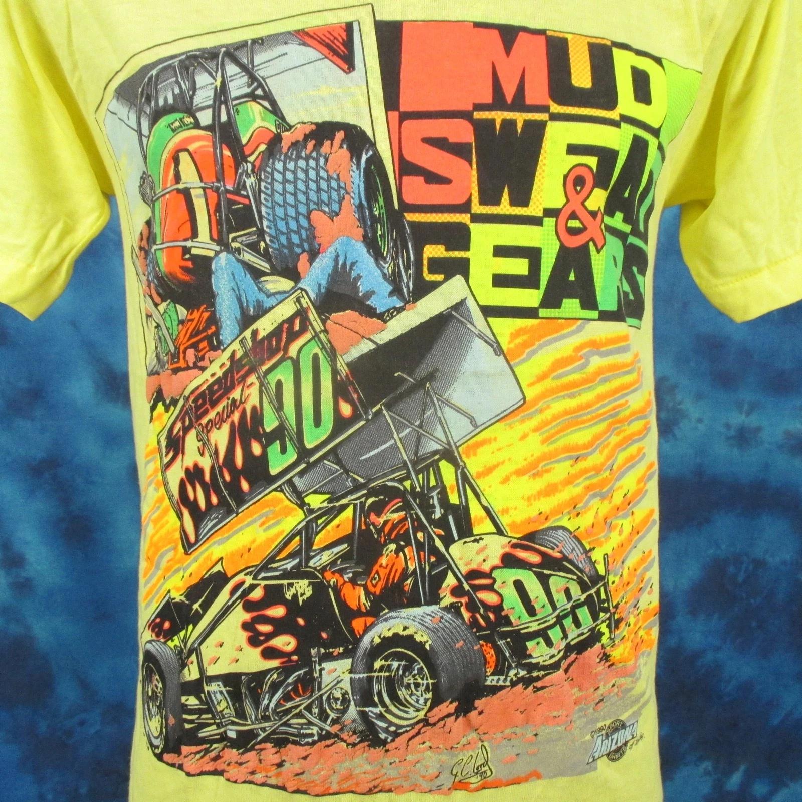 vtg 80s SPRINT CAR RACING MUD SWEAT & GEARS T-Shirt L world of outlaws cartoon S
vtg 80s SPRINT CAR RACING MUD SWEAT & GEARS T-Shirt L world of outlaws cartoon S