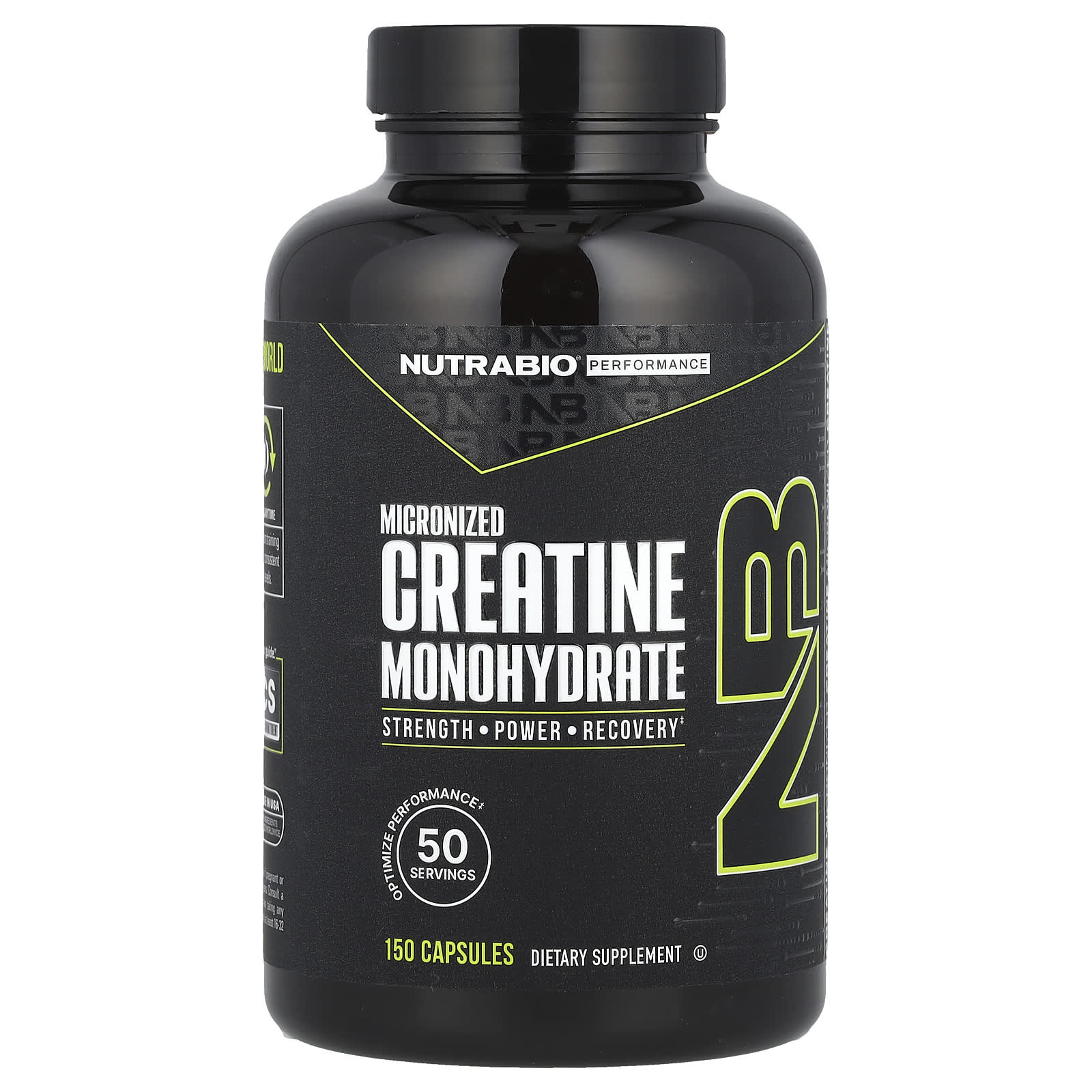 NutraBio, Athletic Performance, Micronized Creatine Monohydrate, 2,500 mg, 150 Capsules (833 mg per capsule)
NutraBio, Athletic Performance, Micronized Creatine Monohydrate, 2,500 mg, 150 Capsules (833 mg per capsule)