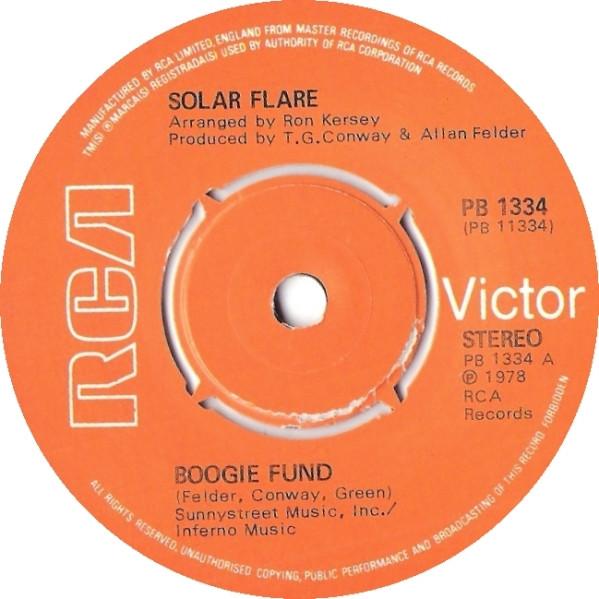 7inch Record SOLAR FLARE Boogie Fund PB1334 RCA Victor 1978 UK SoulFunk Used
7inch Record SOLAR FLARE Boogie Fund PB1334 RCA Victor 1978 UK SoulFunk Used