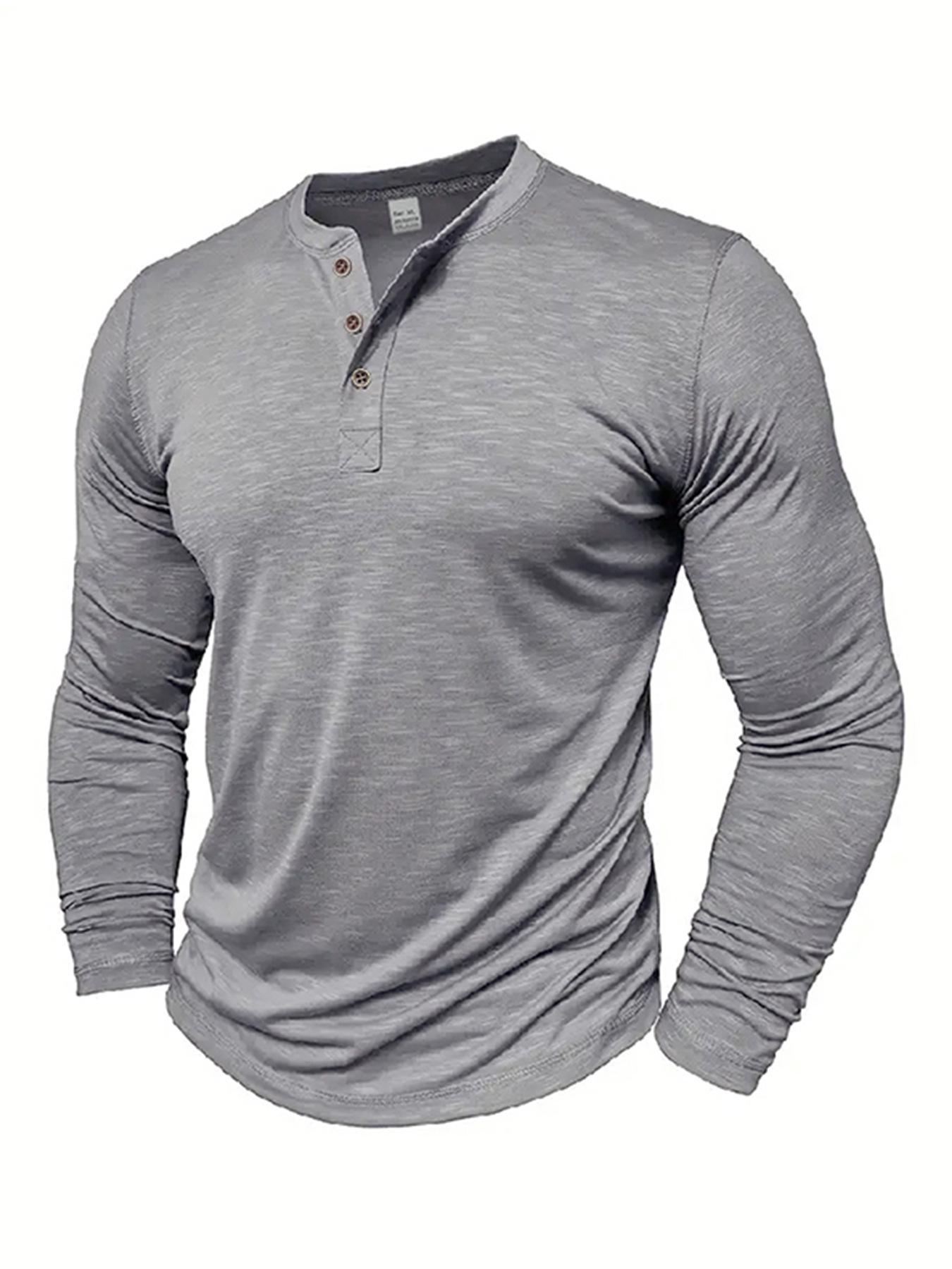Мужская футболка-henley из бамбука и хлопка - Высокая эластичность, быстросохнущая, дышащая, с длинным рукавом для весны и осени XL серый
Мужская футболка-henley из бамбука и хлопка - Высокая эластичность, быстросохнущая, дышащая, с длинным рукавом для весны и осени XL серый