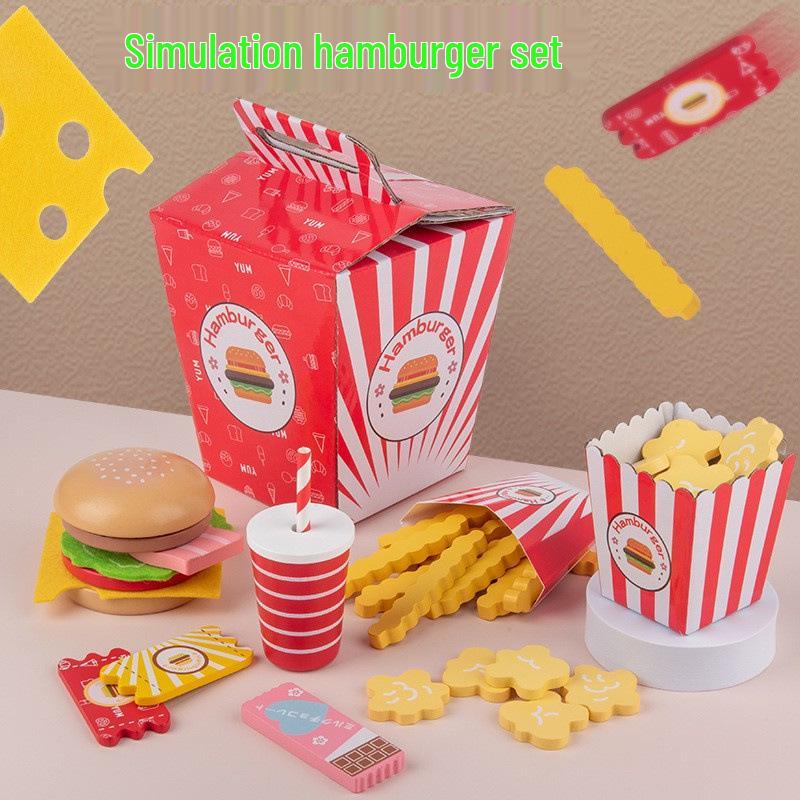 Children s Wooden Hamburger & Fries Pretend Play Set - Kitchen Game Gift for Boys & Girls
Children s Wooden Hamburger & Fries Pretend Play Set - Kitchen Game Gift for Boys & Girls