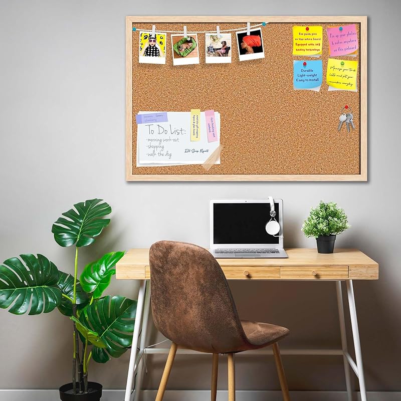 ArtzFolio Cork Board | Bulletin Board Notice Pin Board | Vision Soft Board Combo with Thumb Push Pins & Sticky Notes | N 1.51 коричневый
ArtzFolio Cork Board | Bulletin Board Notice Pin Board | Vision Soft Board Combo with Thumb Push Pins & Sticky Notes | N 1.51 коричневый