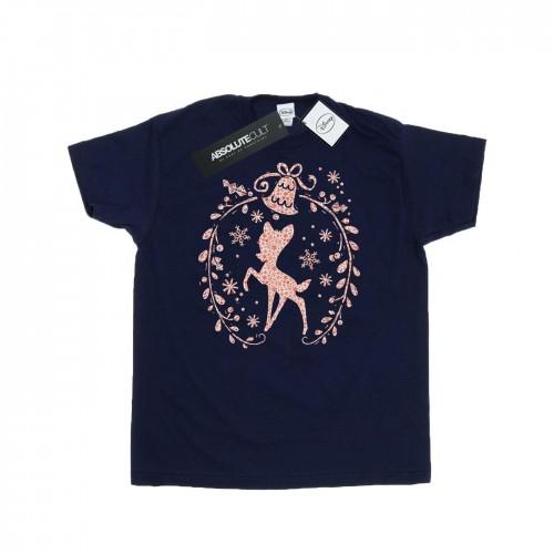 Disney Womens/Ladies Bambi Christmas Wreath Cotton T-Shirt XXL білий 
Disney Womens/Ladies Bambi Christmas Wreath Cotton T-Shirt XXL білий