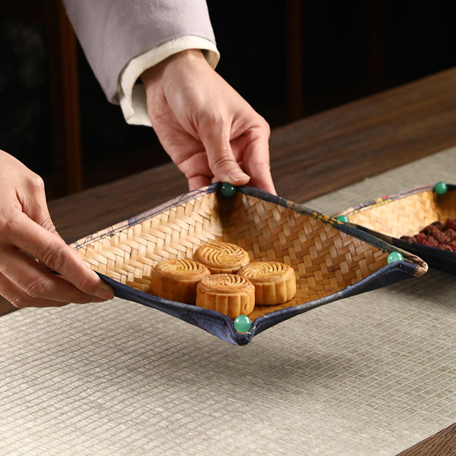 Плетеная вручную корзина для хлеба из ротанга, чайный поднос для сервировки ужина, кофе-завтрака 20x20x5cm
Плетеная вручную корзина для хлеба из ротанга, чайный поднос для сервировки ужина, кофе-завтрака 20x20x5cm