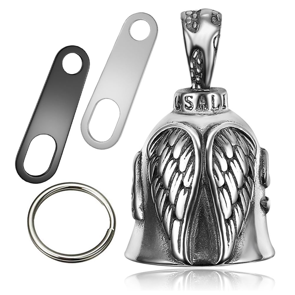 Guardian Angel Motorcycle Bell Lucky Bell and Key Ring Drive Safety Pendant Accessory Lead Free Pewter Motorcycle Bell
Guardian Angel Motorcycle Bell Lucky Bell and Key Ring Drive Safety Pendant Accessory Lead Free Pewter Motorcycle Bell