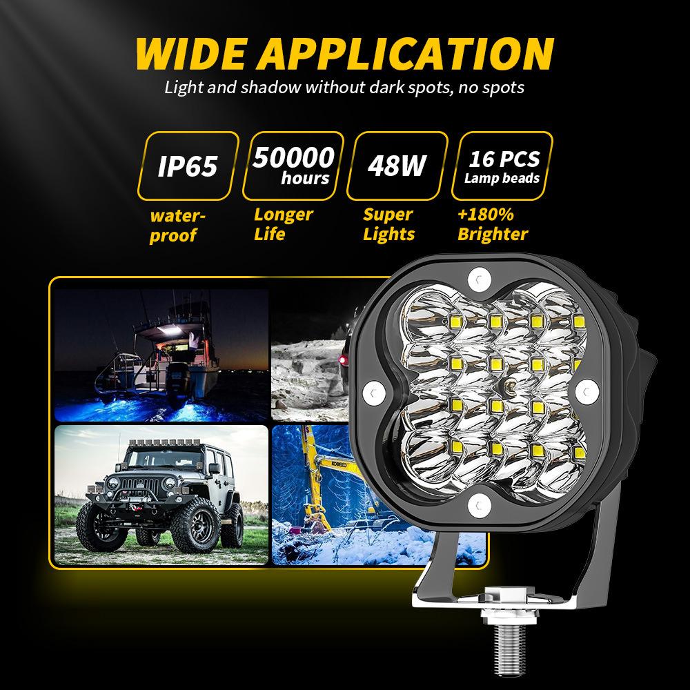 3-inch 48W 16-LED Car Truck Forklift Spotlight Square Waterproof Engineering Vehicle Headlight White Light
3-inch 48W 16-LED Car Truck Forklift Spotlight Square Waterproof Engineering Vehicle Headlight White Light