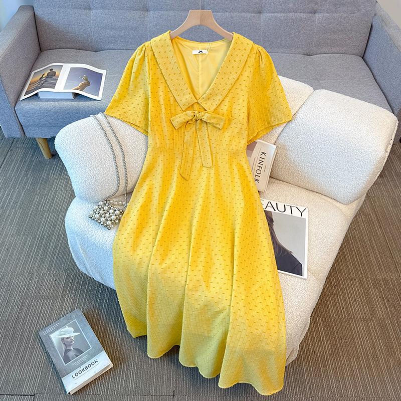 Женское платье большого размера в стиле колледжа, с милым бантом, короткое платье с рукавами, новое летнее платье с приталенной талией 3XL жёлтый
Женское платье большого размера в стиле колледжа, с милым бантом, короткое платье с рукавами, новое летнее платье с приталенной талией 3XL жёлтый