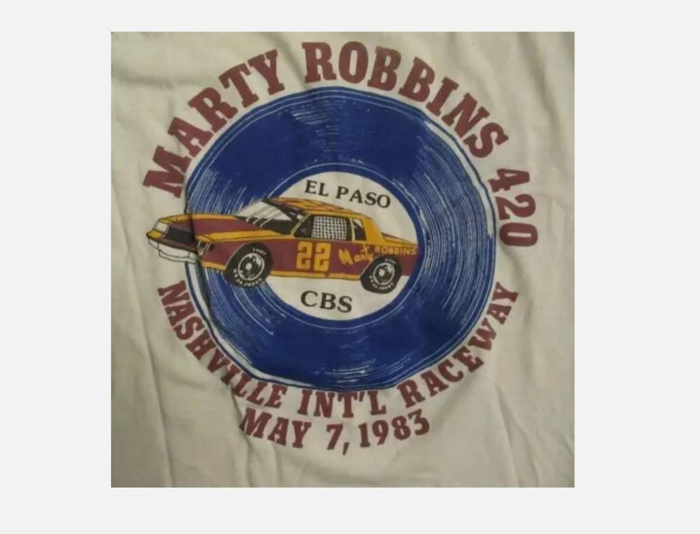 VTG MARTY ROBBINS 420 RACING NASHVILLE Shirt Classic White L
VTG MARTY ROBBINS 420 RACING NASHVILLE Shirt Classic White L