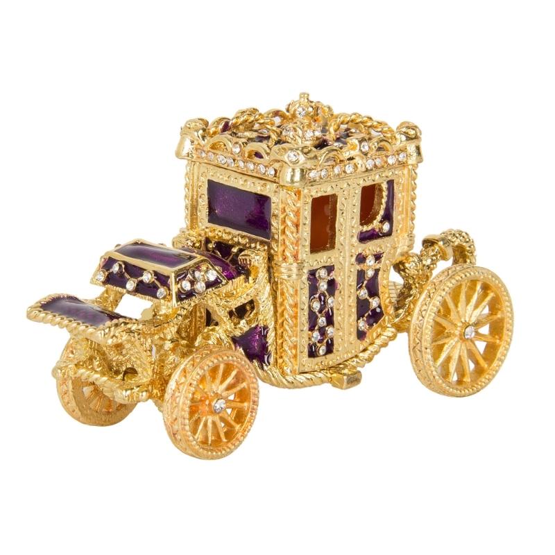 Antique Enamel Carriage Jewelry Box With Multiple Compartments For Home Decoration And Travel Storage фіолетовий
Antique Enamel Carriage Jewelry Box With Multiple Compartments For Home Decoration And Travel Storage фіолетовий