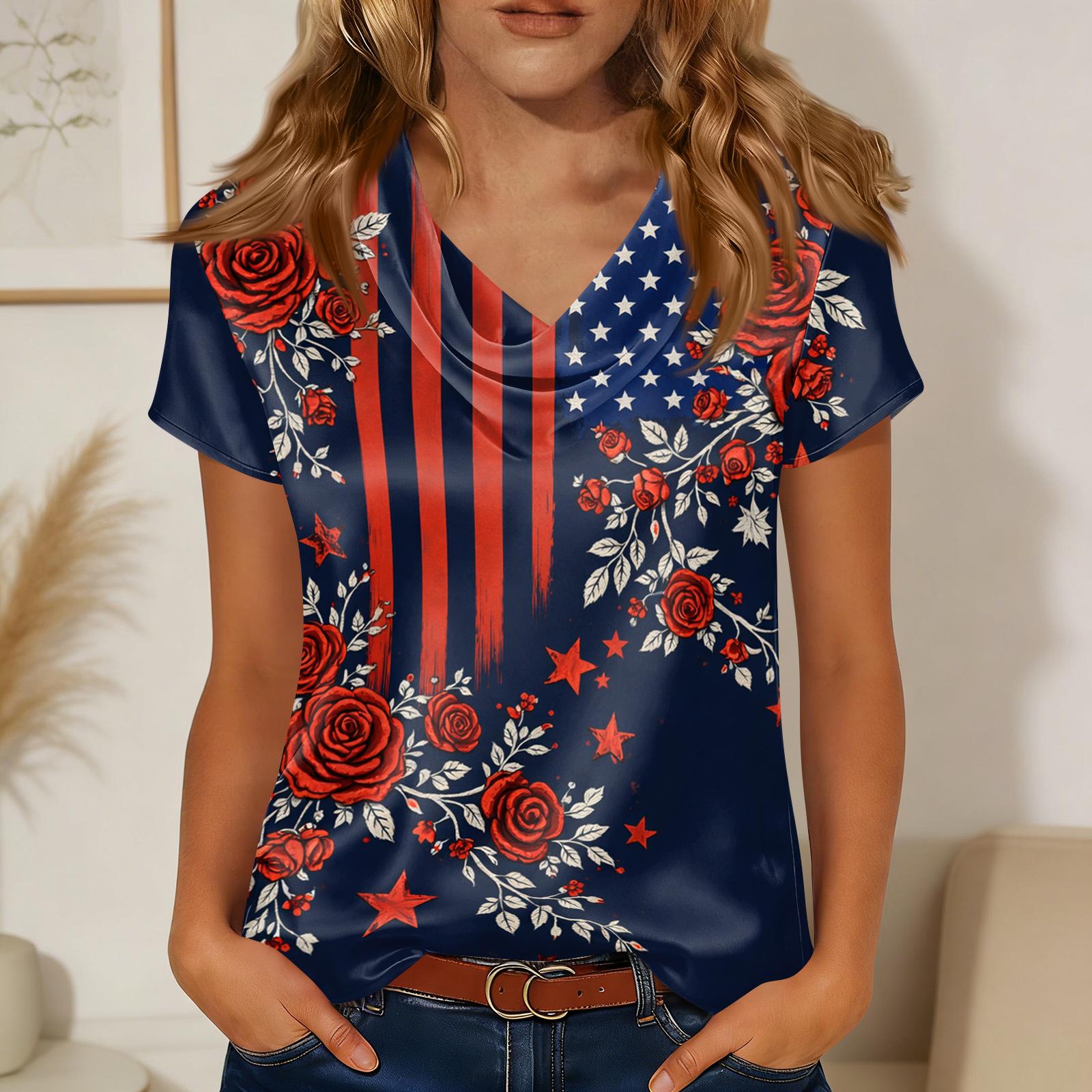 Women s Fashionable Casual Print Short-sleeved T-shirt Top L Темно-синій
Women s Fashionable Casual Print Short-sleeved T-shirt Top L Темно-синій