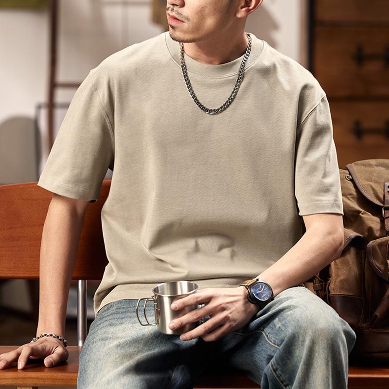 Мужская футболка с коротким рукавом из плотного хлопка плотностью 320 г, однотонная, непрозрачная, свободного кроя, для лета. XL
Мужская футболка с коротким рукавом из плотного хлопка плотностью 320 г, однотонная, непрозрачная, свободного кроя, для лета. XL