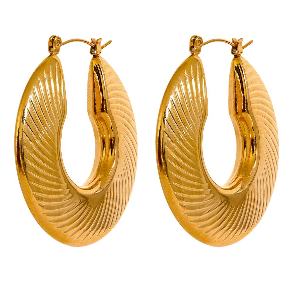 Yhpup 40mm Minimalist Fashion Gold Color Waterproof Hoop Earrings for Women Trendy Metal Textured Stylish Charm Jewelry Bijoux
Yhpup 40mm Minimalist Fashion Gold Color Waterproof Hoop Earrings for Women Trendy Metal Textured Stylish Charm Jewelry Bijoux