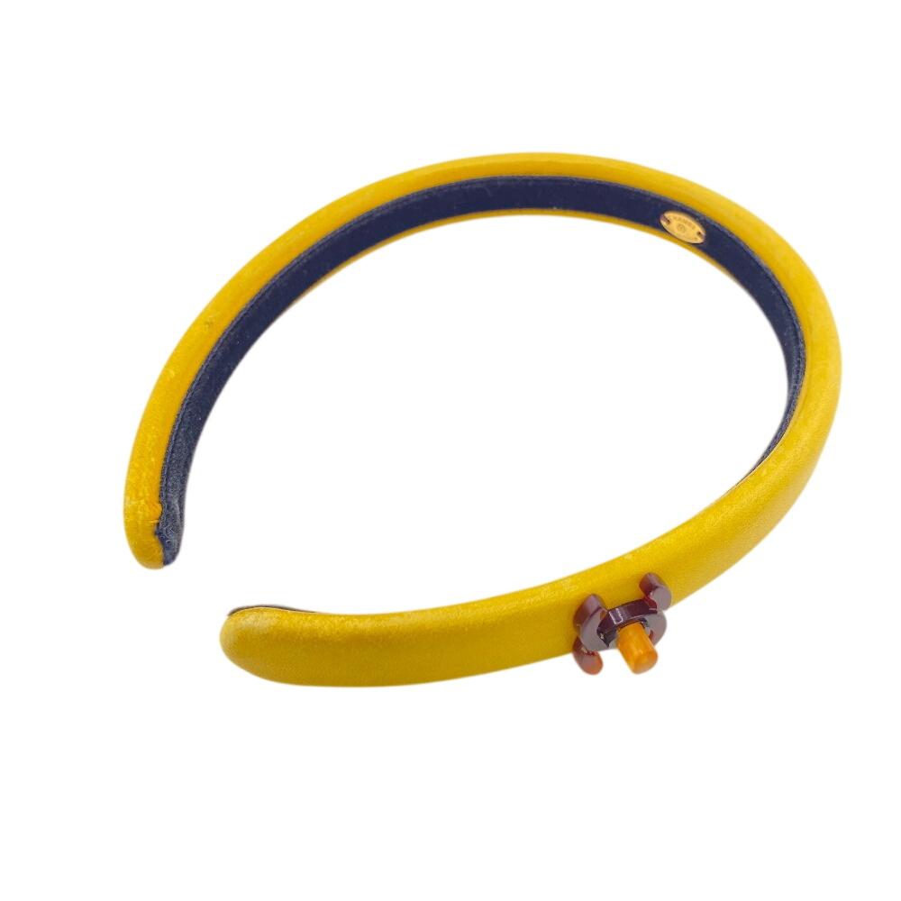 CHANEL leather COCO Mark Turnlock Headband hair accessory yellow leather Women Used
CHANEL leather COCO Mark Turnlock Headband hair accessory yellow leather Women Used