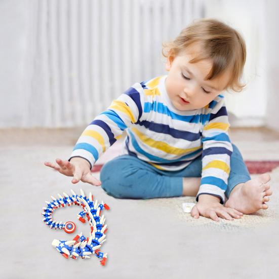 3D Printed Dragon Articulated American Color Dragon Desk Animal Ornament Fidget Toy for Teen Boy Kid Stress Relief 1pc
3D Printed Dragon Articulated American Color Dragon Desk Animal Ornament Fidget Toy for Teen Boy Kid Stress Relief 1pc