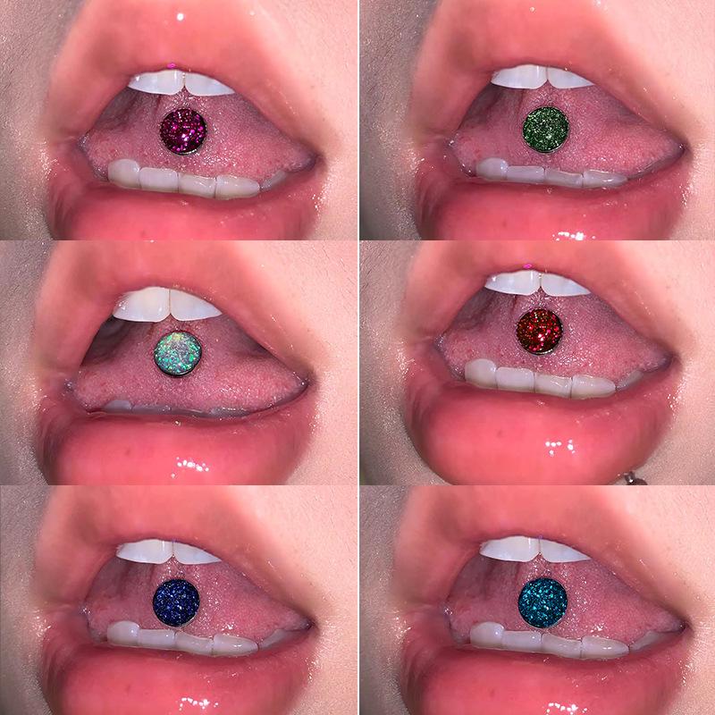 Кольцо для языка из нержавеющей стали с блестками – Дизайн «Звездное небо» 
Кольцо для языка из нержавеющей стали с блестками – Дизайн «Звездное небо»