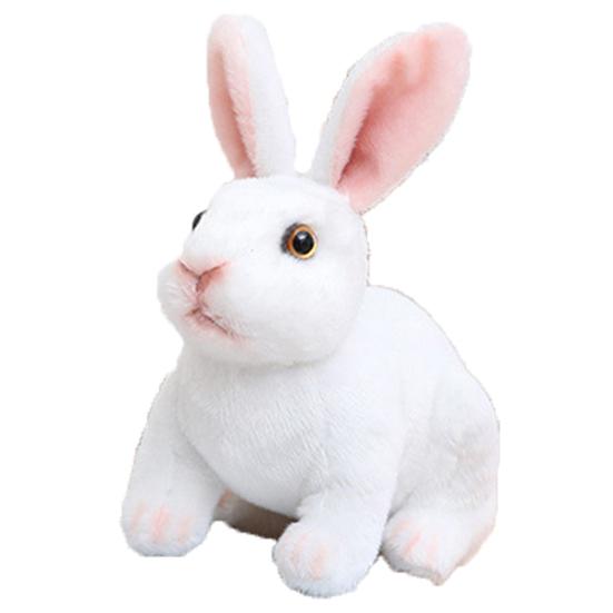20 см/30 см декоративная реалистичная изысканная сидячая стоячая плюшевая кукла с длинными ушками кролика, мягкая игрушка кролик M 1 белый