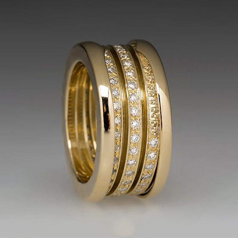 Huitan Paved CZ Gold Color Wedding Band Rings for Women Engagement Daily Party Statement Female Rings Luxury Fashion Zircon New 6
Huitan Paved CZ Gold Color Wedding Band Rings for Women Engagement Daily Party Statement Female Rings Luxury Fashion Zircon New 6