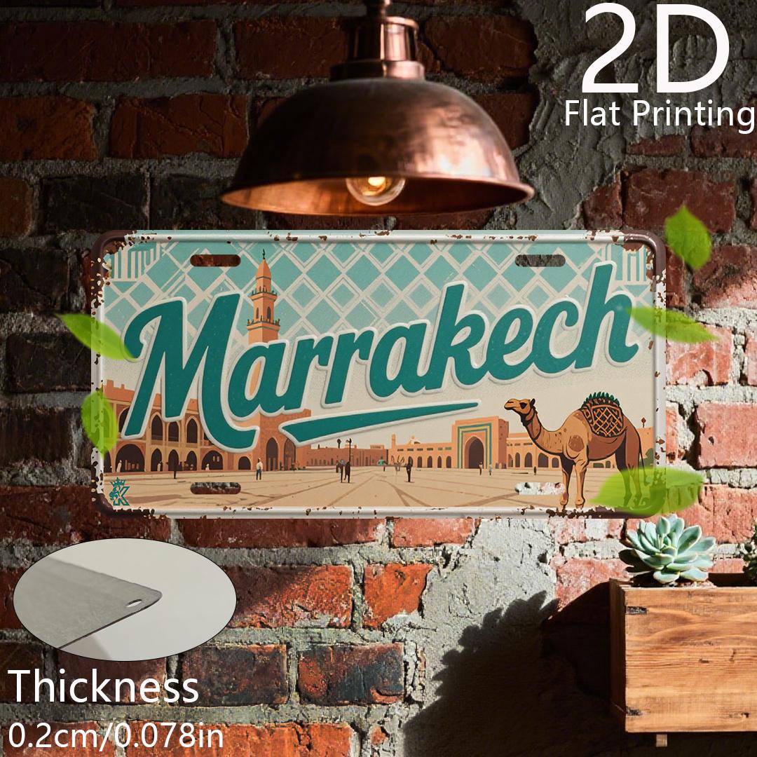 Vintage Moroccan MARRAKECH Moroccan Square Camel Scenery License Plate D Flat Aluminum Tin Sign Wall Art Decor for North Afri 15x30cm(5.9x7.8inch)
Vintage Moroccan MARRAKECH Moroccan Square Camel Scenery License Plate D Flat Aluminum Tin Sign Wall Art Decor for North Afri 15x30cm(5.9x7.8inch)