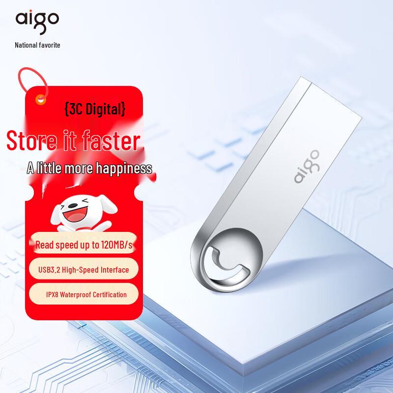 Aigo Високошвидкісний портативний флеш-накопичувач USB 3.2 32GB
Aigo Високошвидкісний портативний флеш-накопичувач USB 3.2 32GB