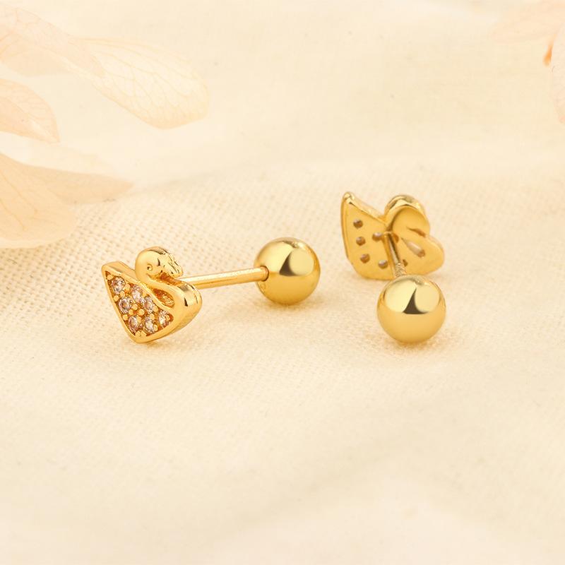 925 Silver Zircon Swan Stud Earrings With Screw Backs Hypoallergenic Comfortable For Sleeping Fashion Jewelry
925 Silver Zircon Swan Stud Earrings With Screw Backs Hypoallergenic Comfortable For Sleeping Fashion Jewelry