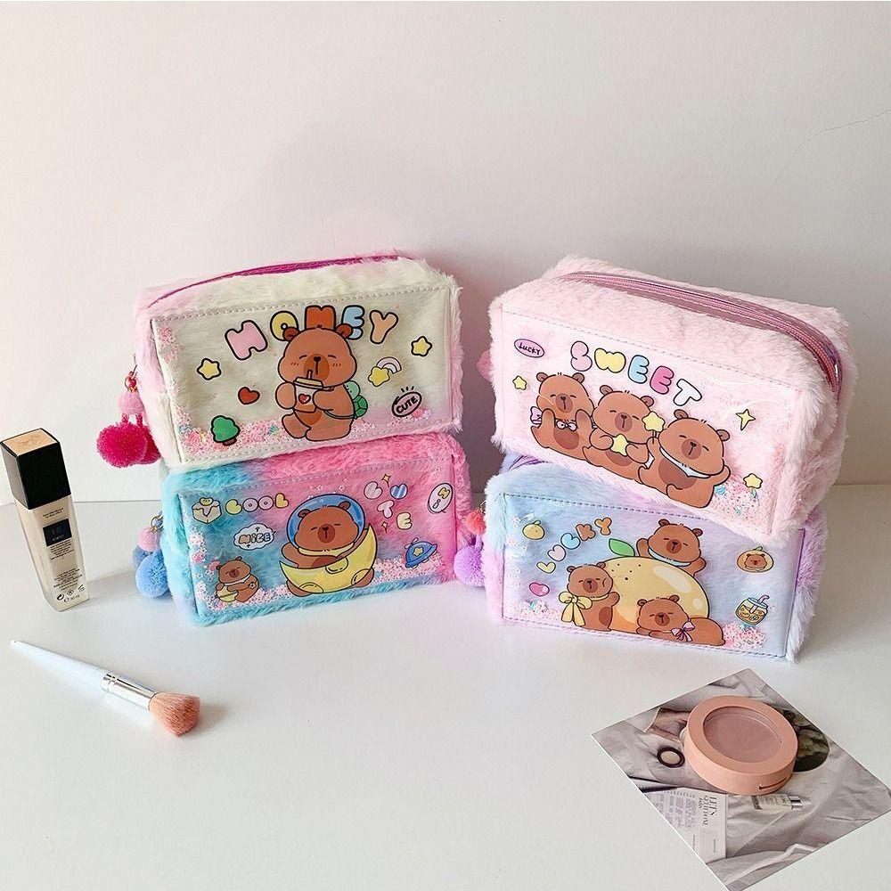 Cartoon Pencil Case Plush Stationery Organizer Cute Cosmetic Bag Students Gift фіолетовий 
Cartoon Pencil Case Plush Stationery Organizer Cute Cosmetic Bag Students Gift фіолетовий