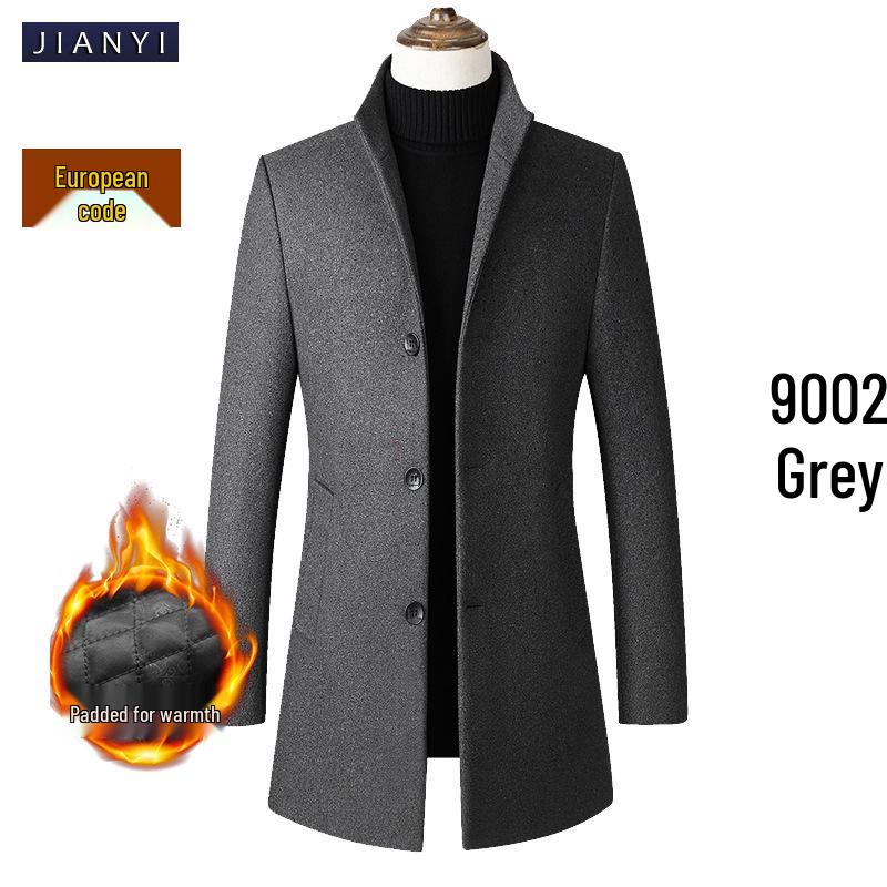 Jianyi Men s Medium-Long Wool Blend Single-Breasted Stand Collar Overcoat M (Chest 115cm European size)
Jianyi Men s Medium-Long Wool Blend Single-Breasted Stand Collar Overcoat M (Chest 115cm European size)