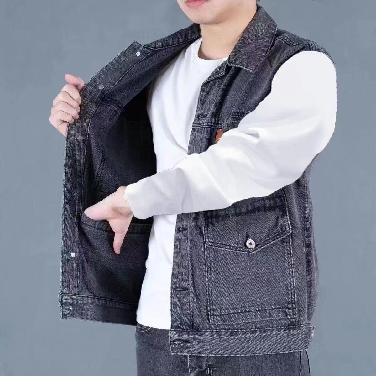 2025 Men s Trendy Multi-pocket Denim Vest - Spring/Autumn Loose Workwear 3XL сірий колір
2025 Men s Trendy Multi-pocket Denim Vest - Spring/Autumn Loose Workwear 3XL сірий колір