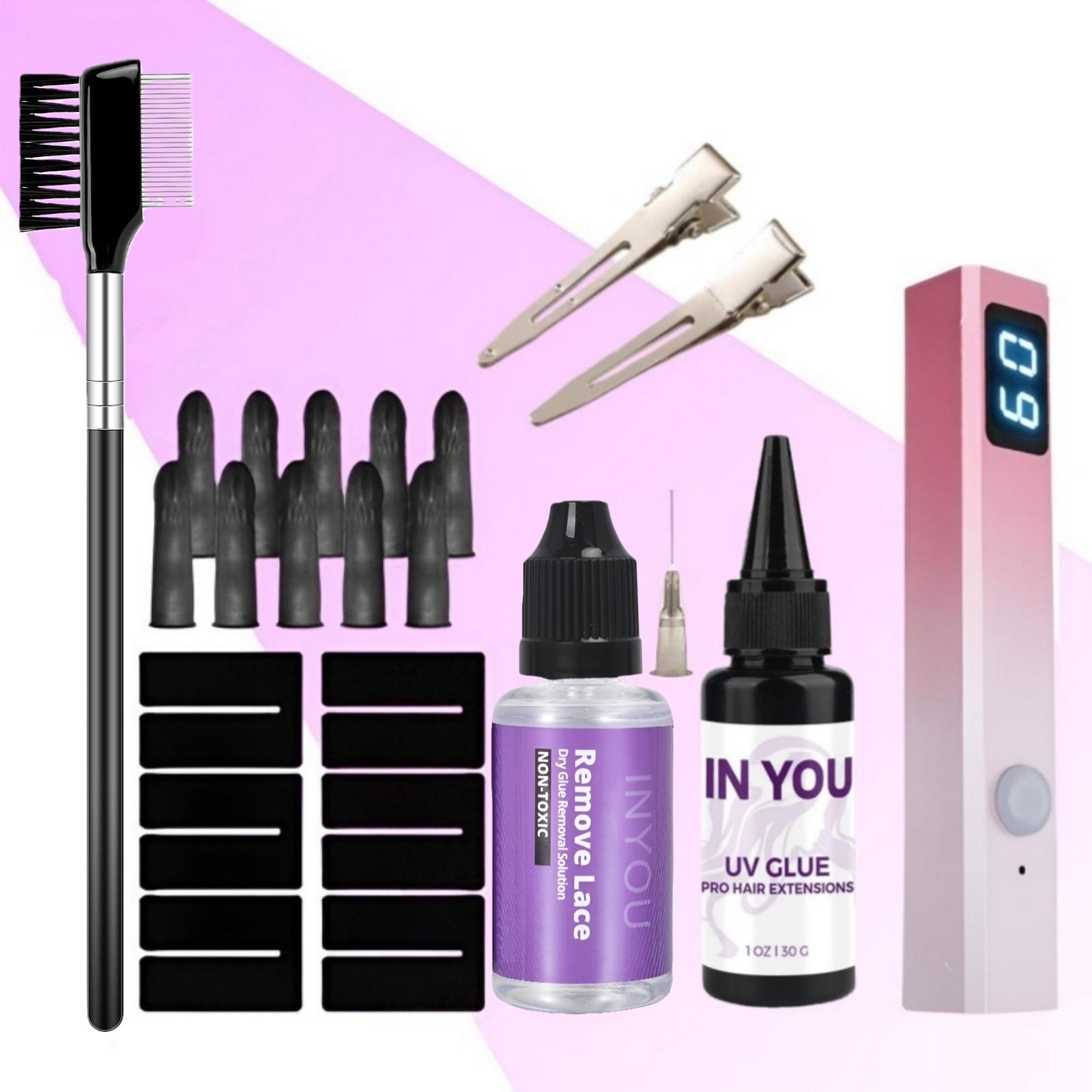 УФ-лампа Набір інструментів для нарощування волосся Невидима УФ-лампа 30 г УФ-клей для волосся з 30 мл засобом для зняття клею Пластикова щіточка для брів для УФ-набору для волосся Нарощування вій A set
УФ-лампа Набір інструментів для нарощування волосся Невидима УФ-лампа 30 г УФ-клей для волосся з 30 мл засобом для зняття клею Пластикова щіточка для брів для УФ-набору для волосся Нарощування вій A set