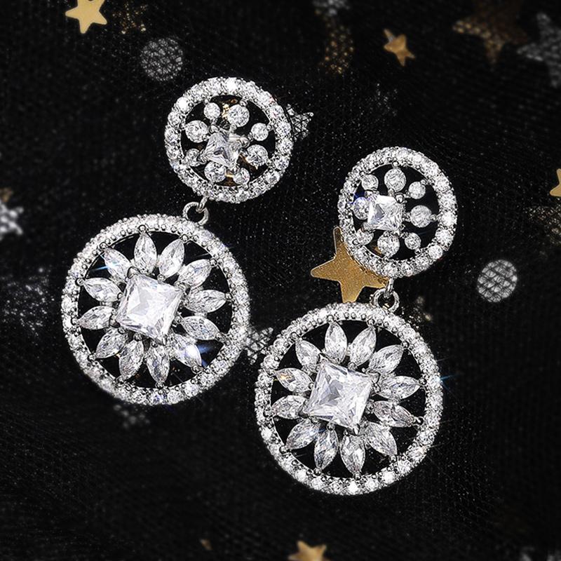 Huitan Gorgeous Bridal Wedding Earrings Inlaid Brilliant CZ Elegant Women Dangle Earrings Anniversary Gifts Fashion Jewelry
Huitan Gorgeous Bridal Wedding Earrings Inlaid Brilliant CZ Elegant Women Dangle Earrings Anniversary Gifts Fashion Jewelry