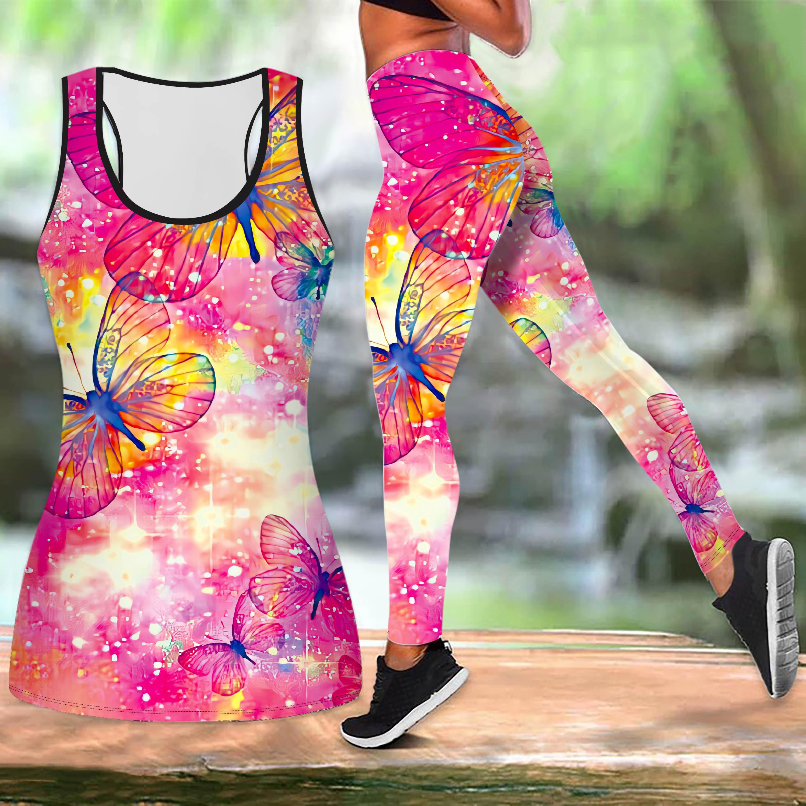 Одяг для йоги з принтом метелика для жінок, модні легінси для тренувань, фітнес, спортивний повсякденний набір для йоги, спортивний костюм XS рожевий
Одяг для йоги з принтом метелика для жінок, модні легінси для тренувань, фітнес, спортивний повсякденний набір для йоги, спортивний костюм XS рожевий
