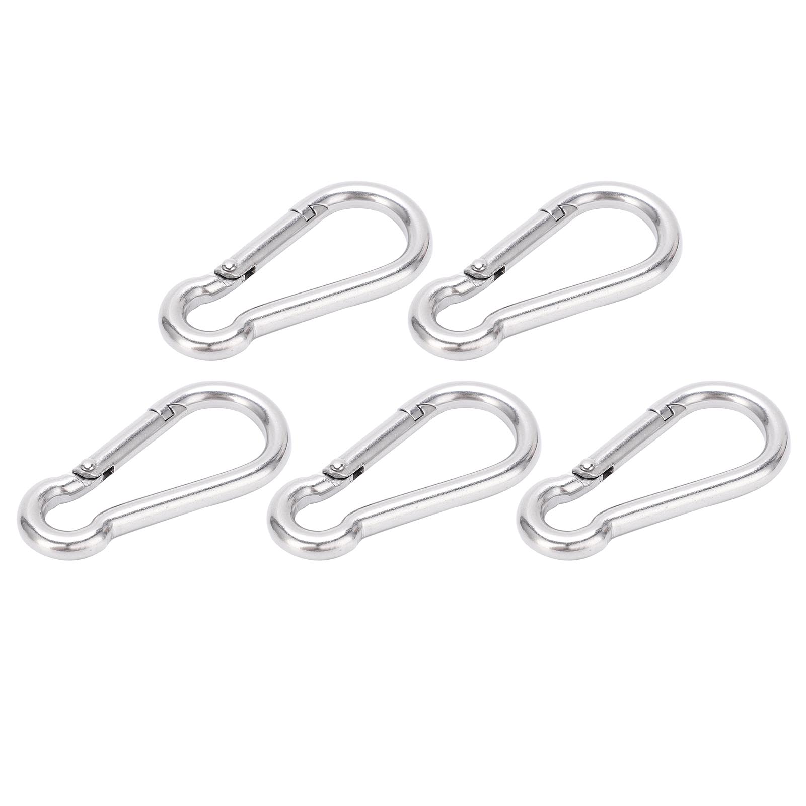 5pcs 50mm Carabiner Clip Stainless Steel Heavy Duty Spring Snap Hook for Hammock Dog Leash
5pcs 50mm Carabiner Clip Stainless Steel Heavy Duty Spring Snap Hook for Hammock Dog Leash