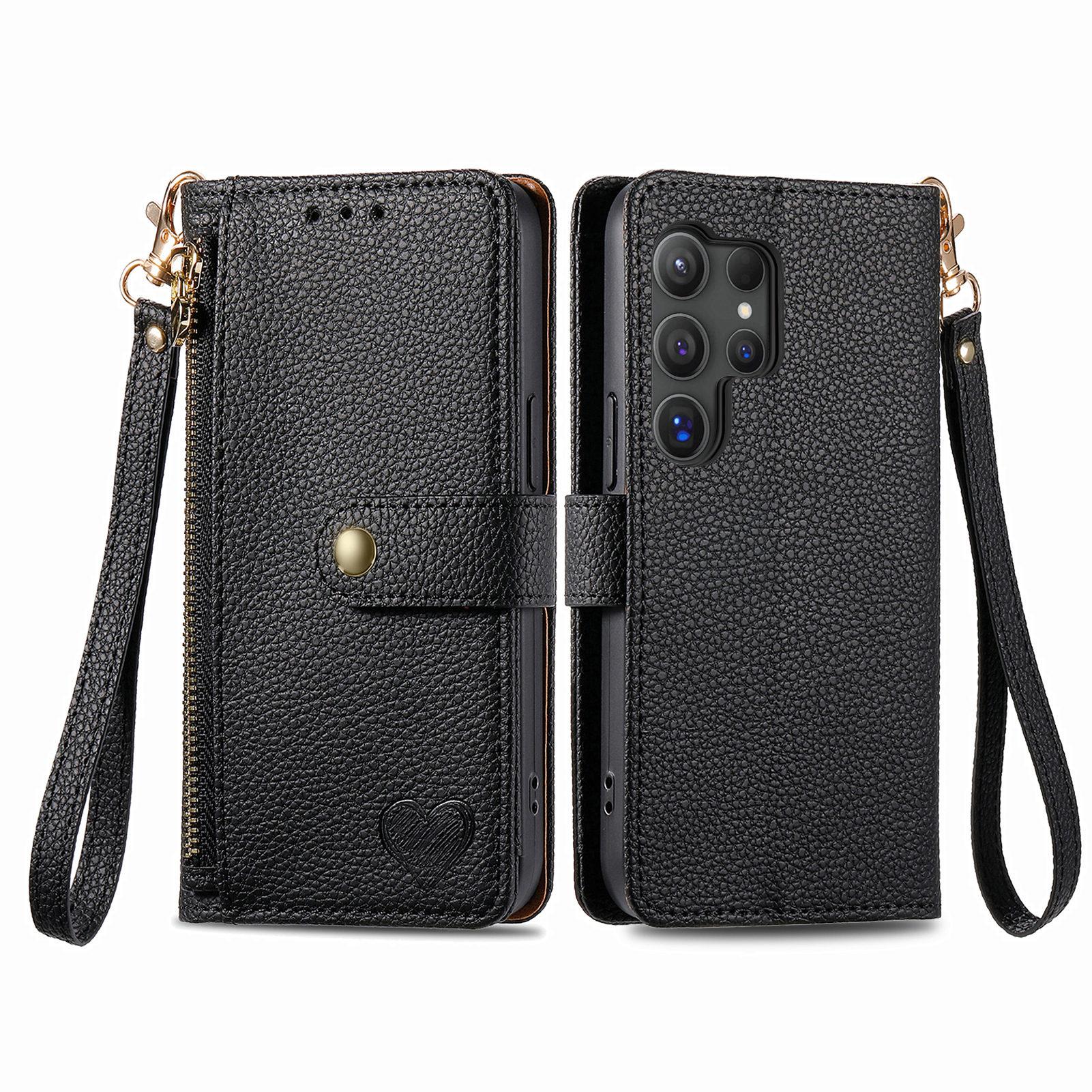 For Samsung Galaxy S25 Ultra Case RFID Blocking Zipper Pocket Leather Wallet Phone Cover with Strap Black
For Samsung Galaxy S25 Ultra Case RFID Blocking Zipper Pocket Leather Wallet Phone Cover with Strap Black