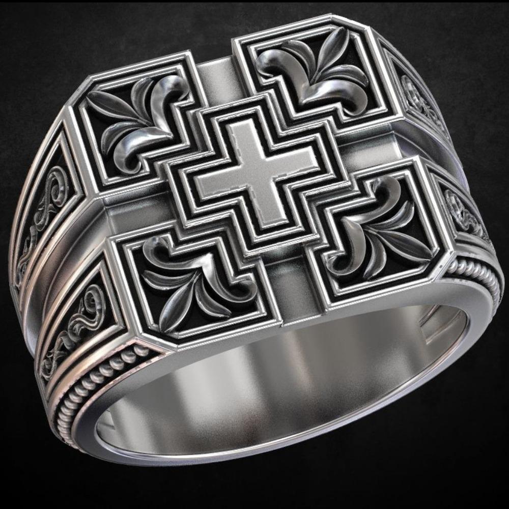 Vintage Gold Plated Cross Ring for Men Unique Engraved Design European Retro Style Fashion Accessories no. 6
Vintage Gold Plated Cross Ring for Men Unique Engraved Design European Retro Style Fashion Accessories no. 6