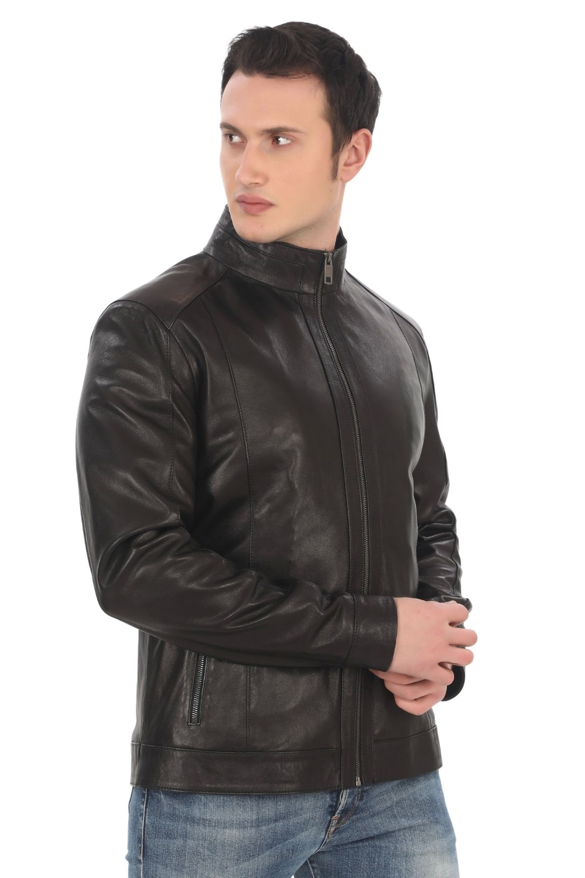 Men s Genuine Lambskin Coat Slim Fit Black Biker Jacket Zipper Stand Collar Leather Outerwear 2XL чорний
Men s Genuine Lambskin Coat Slim Fit Black Biker Jacket Zipper Stand Collar Leather Outerwear 2XL чорний