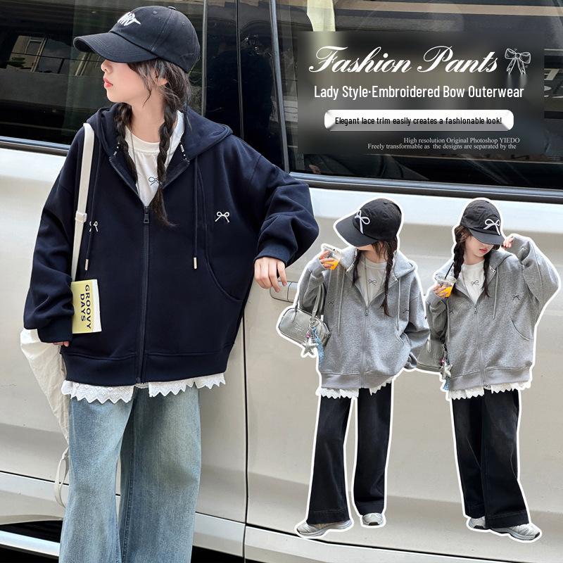 2025 Весна/Осень Куртка-свитшот для девочек: Модный корейский стиль для девочек-подростков 170 cm
2025 Весна/Осень Куртка-свитшот для девочек: Модный корейский стиль для девочек-подростков 170 cm