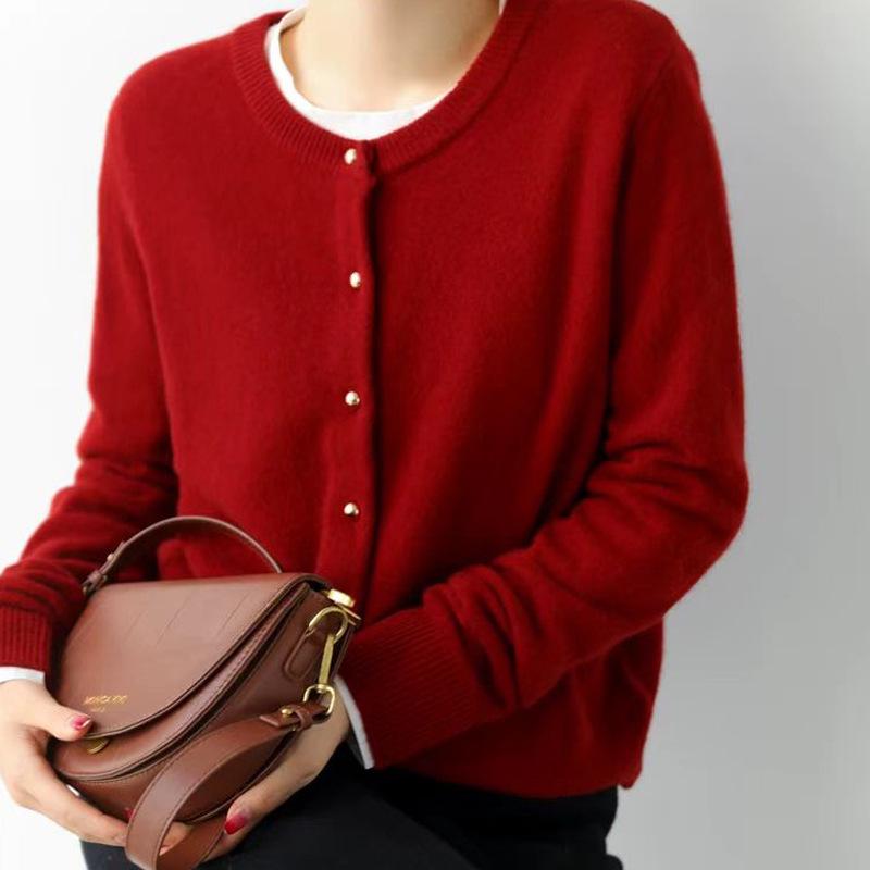 Women s Red Wool Crew Neck Cardigan - Long Sleeve, Thick Knit, Winter Fashion Bestseller L (111-130 lbs)
Women s Red Wool Crew Neck Cardigan - Long Sleeve, Thick Knit, Winter Fashion Bestseller L (111-130 lbs)