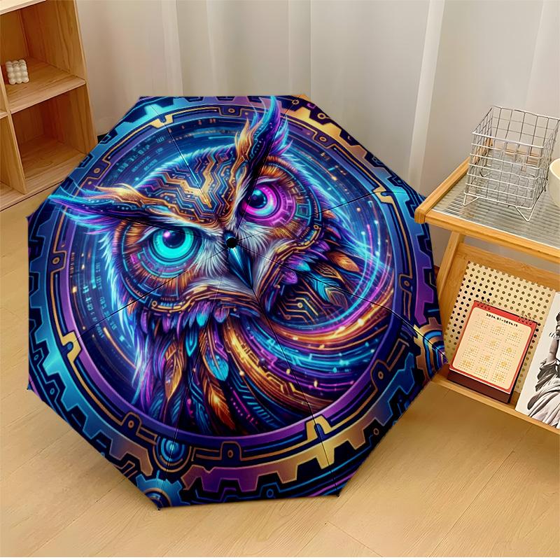 Mystic Owl with Stars Printed umbrella windproof folding umbrella portable sun and rain umbrella suitable for gifting
Mystic Owl with Stars Printed umbrella windproof folding umbrella portable sun and rain umbrella suitable for gifting