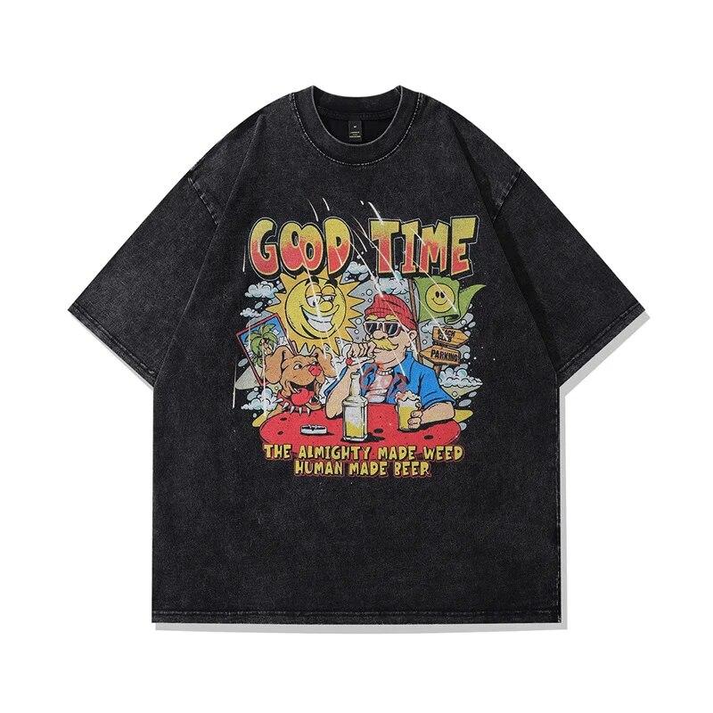 Streetwear T shirt Men Women Washed Cotton Anime Print Vintage T shirt Harajuku Fashion Punk Oversized Hip Hop Summer T shirt
Streetwear T shirt Men Women Washed Cotton Anime Print Vintage T shirt Harajuku Fashion Punk Oversized Hip Hop Summer T shirt