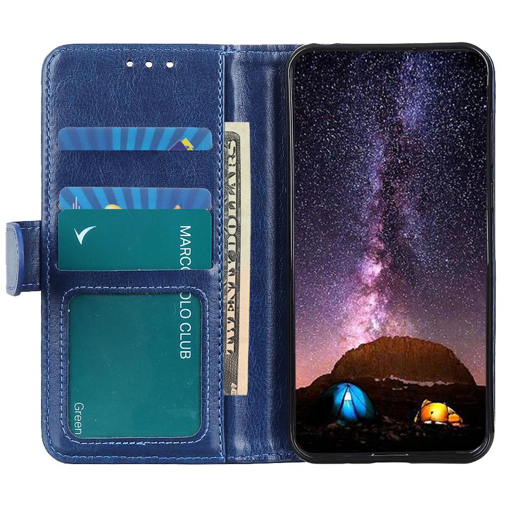 Phone Wallet Case for Nokia C32 Magnetic Clasp Crazy Horse Texture Stand PU Leather Cover Blue
Phone Wallet Case for Nokia C32 Magnetic Clasp Crazy Horse Texture Stand PU Leather Cover Blue