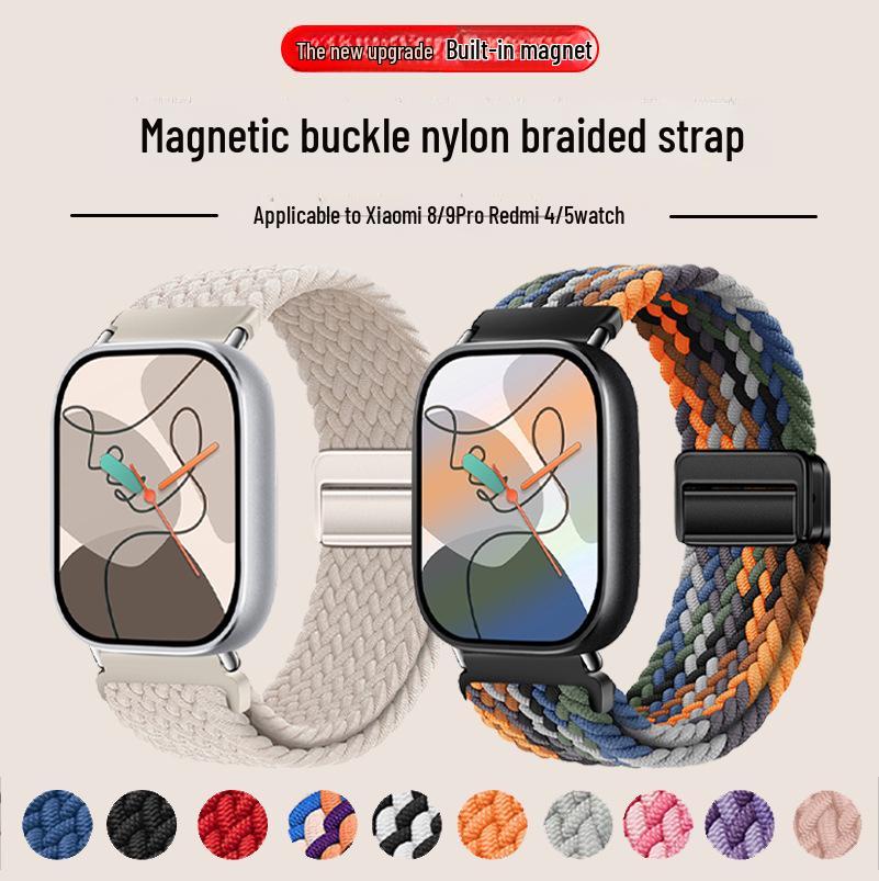 Совместимый ремешок для Xiaomi Mi Band 9 Pro, Mi 8 Pro и Redmi Watch5/4 - Нейлоновый плетеный с магнитной застежкой Redmi Watch 4/5
Совместимый ремешок для Xiaomi Mi Band 9 Pro, Mi 8 Pro и Redmi Watch5/4 - Нейлоновый плетеный с магнитной застежкой Redmi Watch 4/5