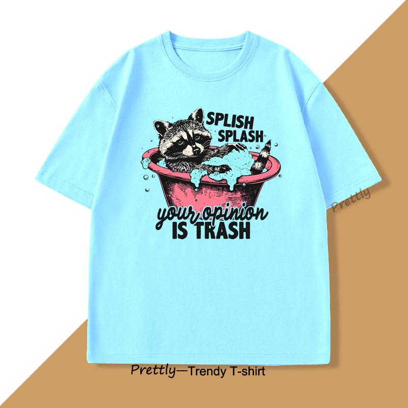 Splish Splash Your Opinion Is Trash Graphic T Shirts Funny Raccoon Vintage Tshirt Men Women ONeck Short Sleeve T Shirt Tops 4XL
Splish Splash Your Opinion Is Trash Graphic T Shirts Funny Raccoon Vintage Tshirt Men Women ONeck Short Sleeve T Shirt Tops 4XL