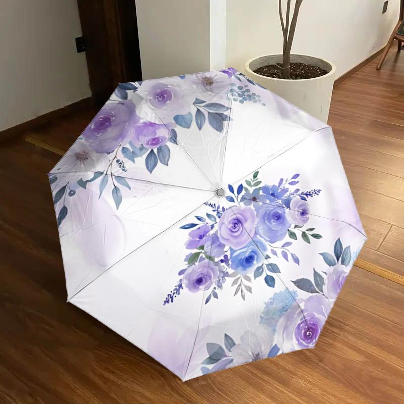 Elegant Purple Floral Automatic Folding Umbrella with 3-Fold Design, Iron Frame for Outdoor Use, Perfect Gift for Fans and Travelers1125065a
Elegant Purple Floral Automatic Folding Umbrella with 3-Fold Design, Iron Frame for Outdoor Use, Perfect Gift for Fans and Travelers1125065a